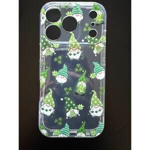New iPhone 17 Pro case shamrock St Patrick's gnome